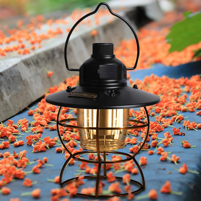 

Retro Horse Lantern Rechargeable Multi Functional Outdoor Camping Light LED Outdoor Lighting Portable Tent Lamp