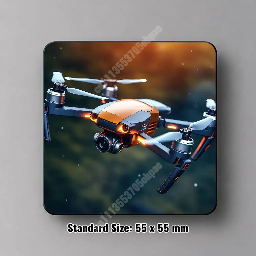 D-Dji Drone Pilot Geek Magnetic Sticker Reflective Fridge Decal for Metal Surfaces Magnet Sign