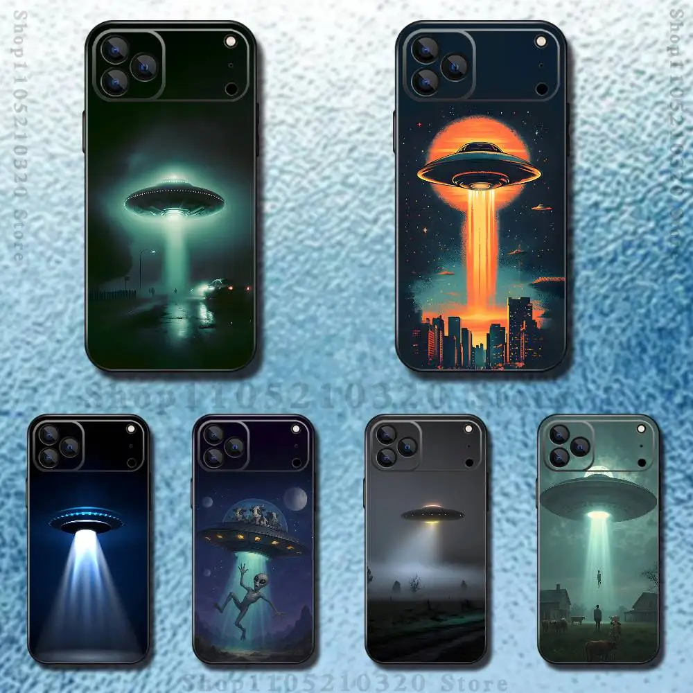 

Funny Space UFO Thing Phone Case For iPhone 17,16,15,14,13,12,11,Pro,Max,Plus,E,Air,Mini Protective TPU Cover