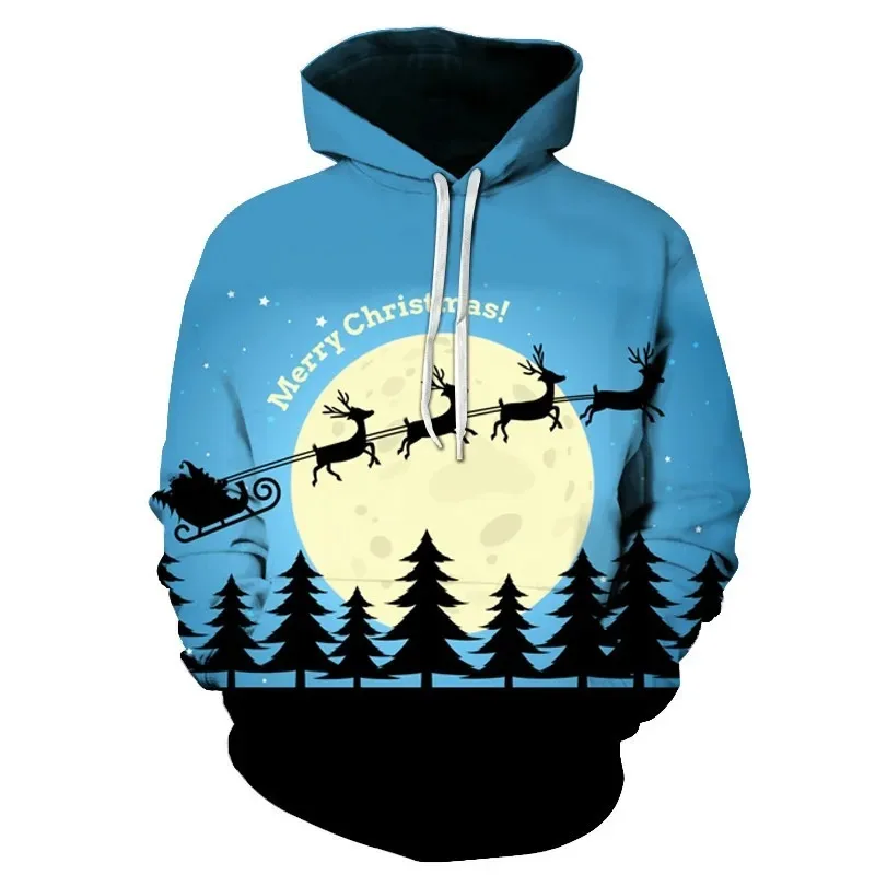 

2025 New 3D Snowman Hoodie Fun Punk Hip Hop Extra Large Christmas Men and Women Fashion Trend Sportswear