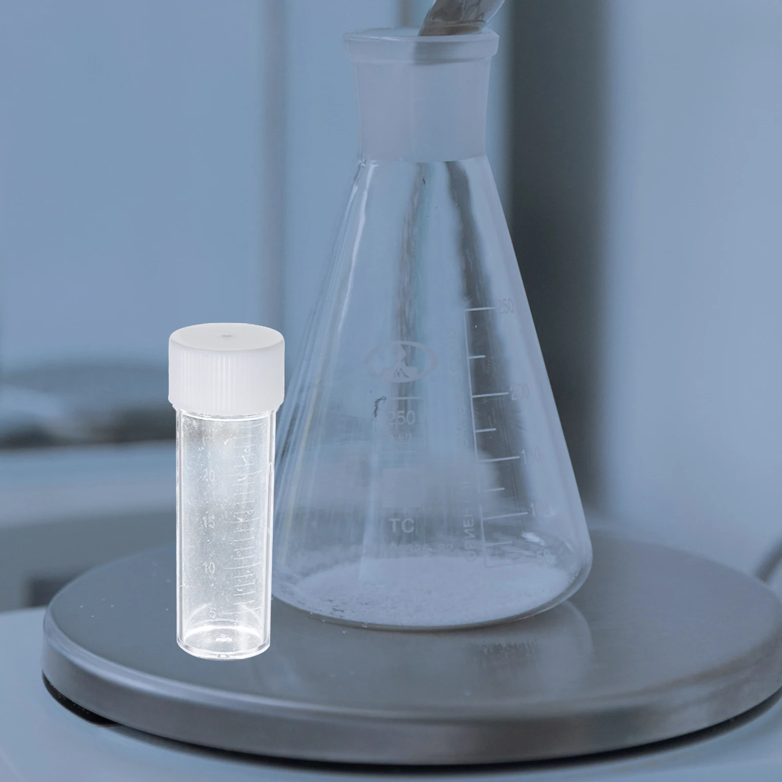 

50Pcs Sputum Culture Bottles Plastic Specimen Tubes Leak Proof Caps Transparent Containers Laboratory Use Tubes