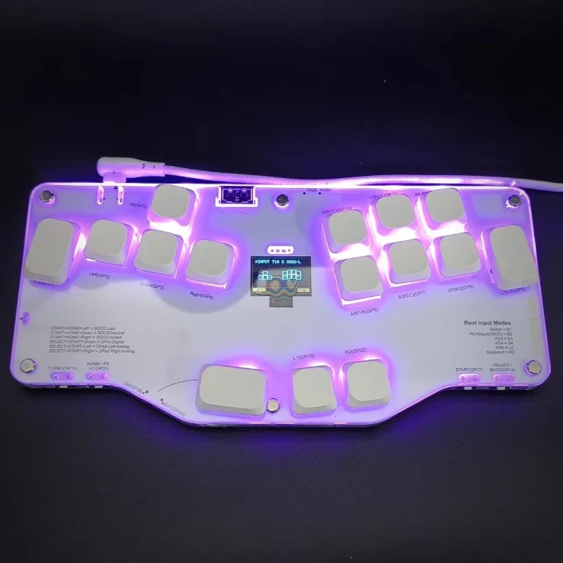 

Mixbox клавиатура для одной руки, низкопрофильная, индивидуальная проводная RGB, с возможностью горячей замены, эргономичная мини-клавиатура, джойстик, игровая клавиатура, подарок