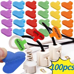150-10Pcs Cable Labels  Cable Management Colorful Waterproof Cord Labels Tags for Home Wire Tags Self Adhesive Tear Resistant
