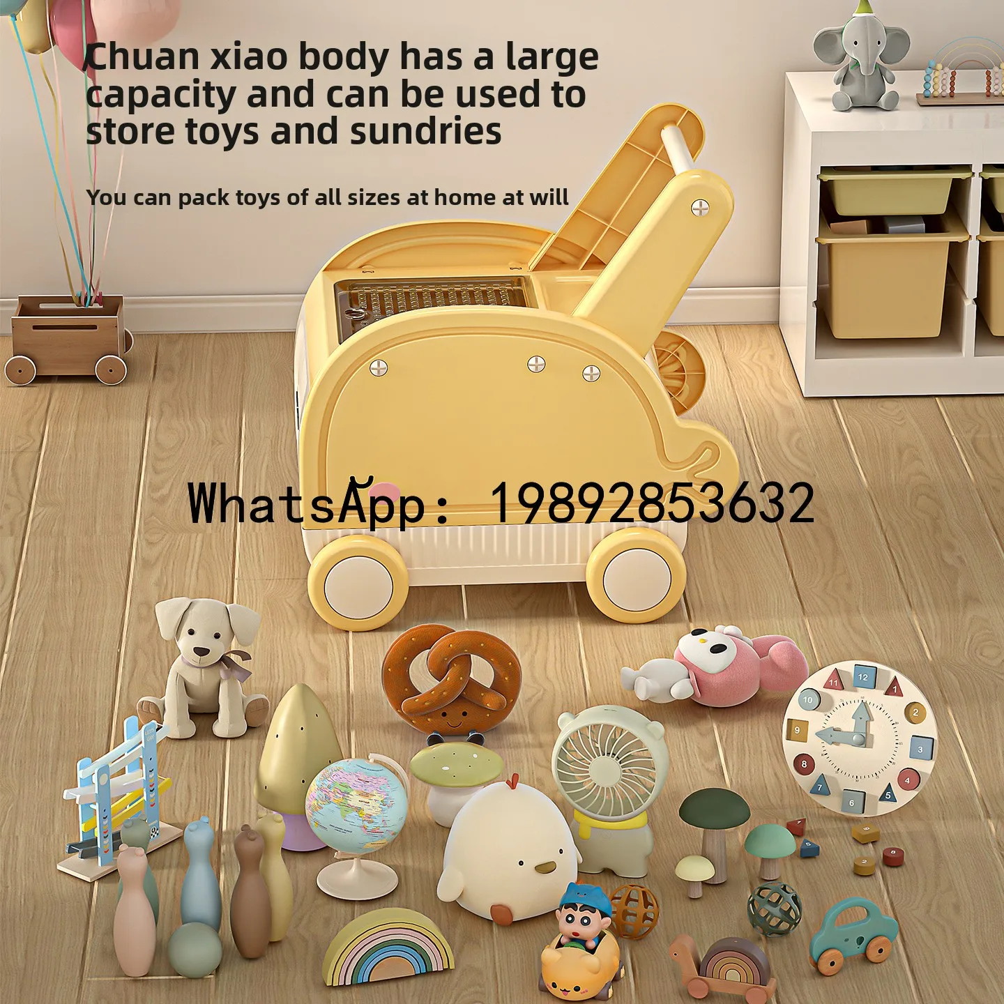 ZF Baby Walker for Home Use, Multifunctional Children's Snack and Toy Storage Organizer, Walking Aid Stroller