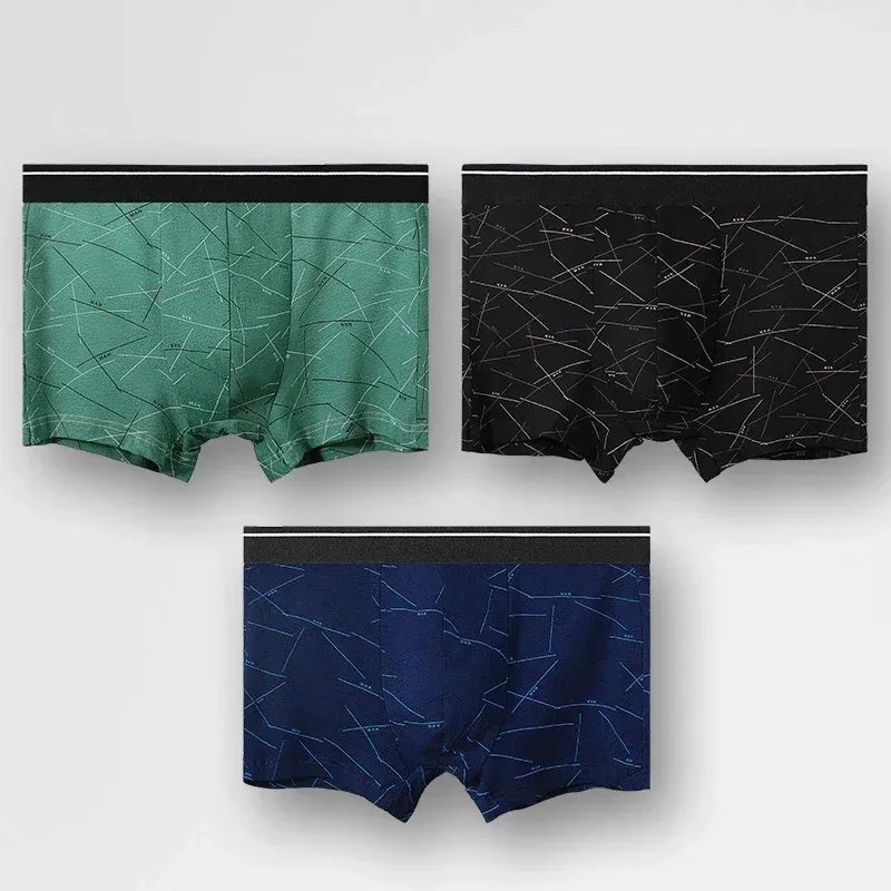  5PCS Men's underpants. Made of cotton, they are thin summer-style boxer shorts. These underpants are suitable for male sports an 