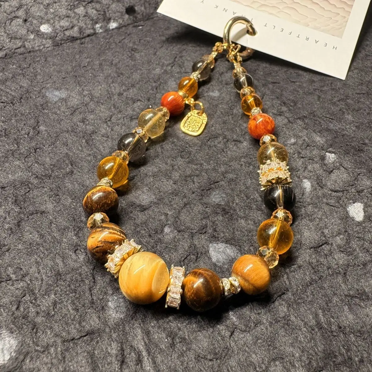 

Присоски Daijinba, натуральный желтый тигровый глаз, счастливый кулон из бисера для мобильного телефона, ремешок с высоким содержанием цвета, подарок друзьям