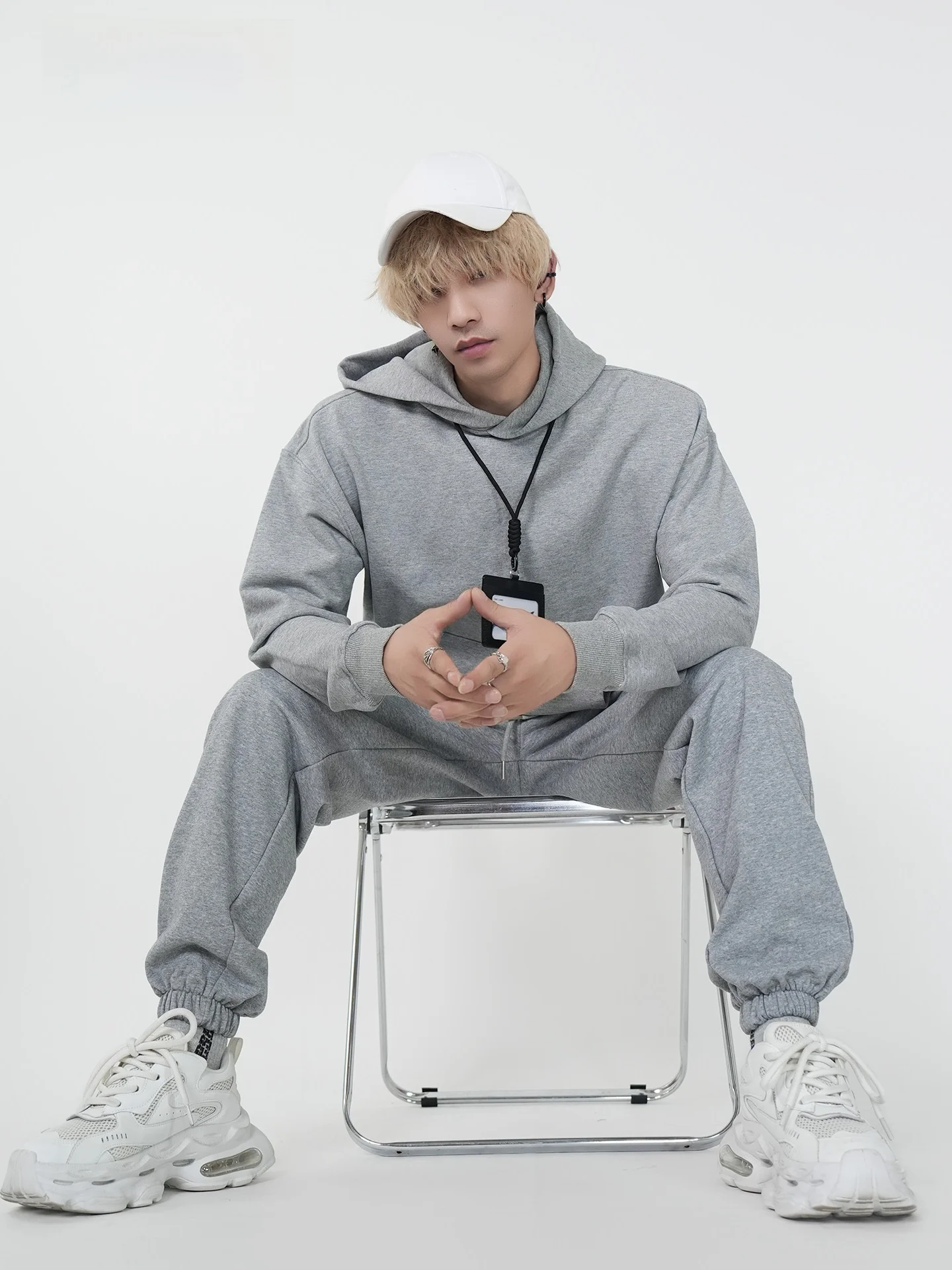 

Комплект худи VE2 Heavyweight 600G: повседневный хлопковый свитшот с длинным рукавом и брюки для мужчин и женщин, осенняя модная спортивная одежда