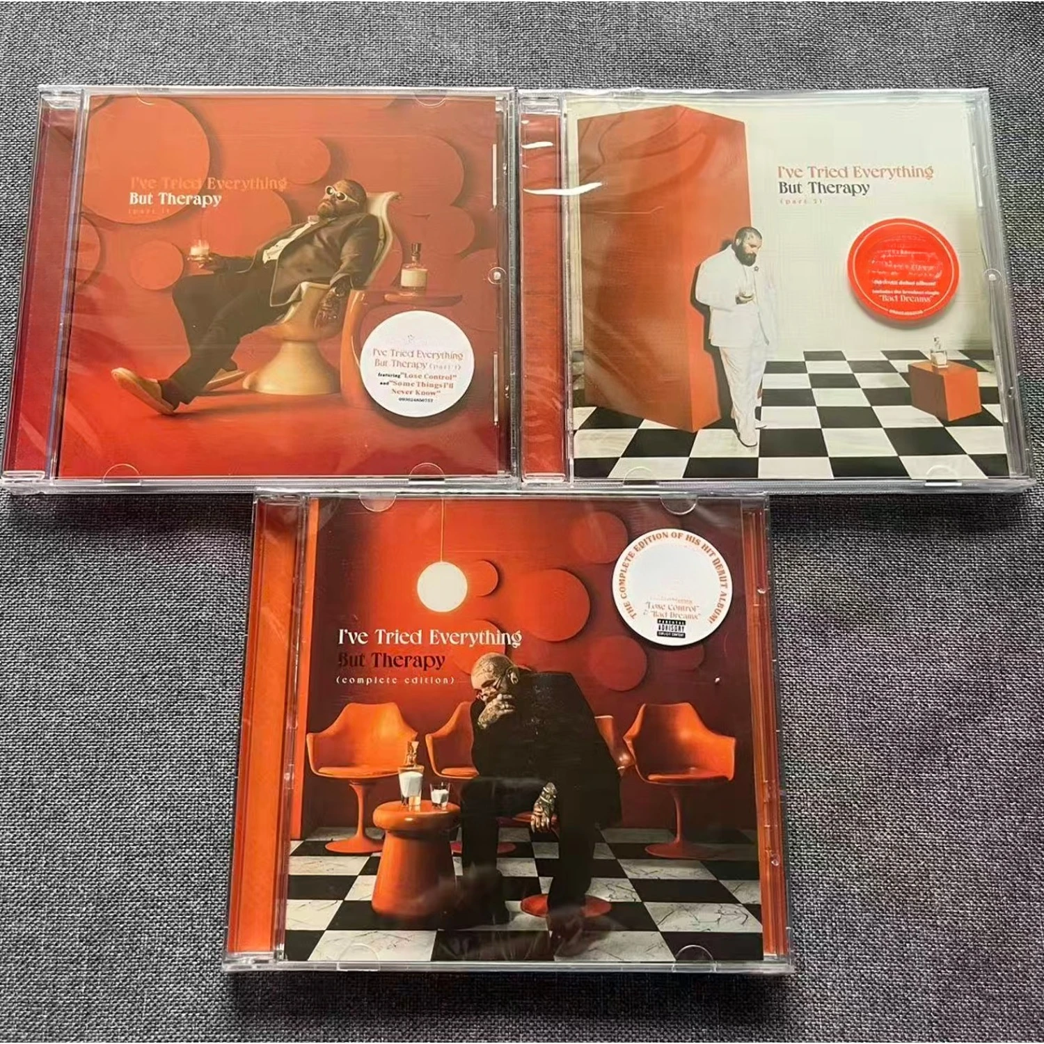 

I've Tried Everything But Therapy Series CD Set with Iconic Orange-Toned Portrait Artwork, Full of Raw Soulful Vocals