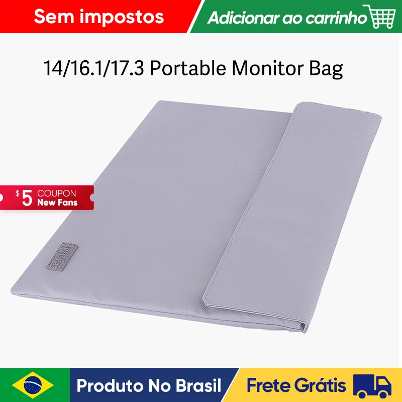 [Product in Brazil] Bolsa para monitor portátil ARZOPA de 14-17,3 polegadas