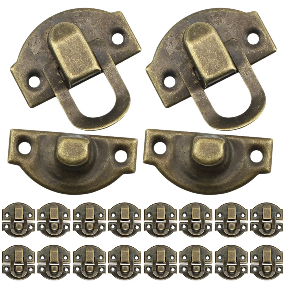 

30pcs Wooden Durable Hasp for Wood Boxes Buckle Cabinet Wood Case Latch Drawer Chest Vintage Style Hardware Lock
