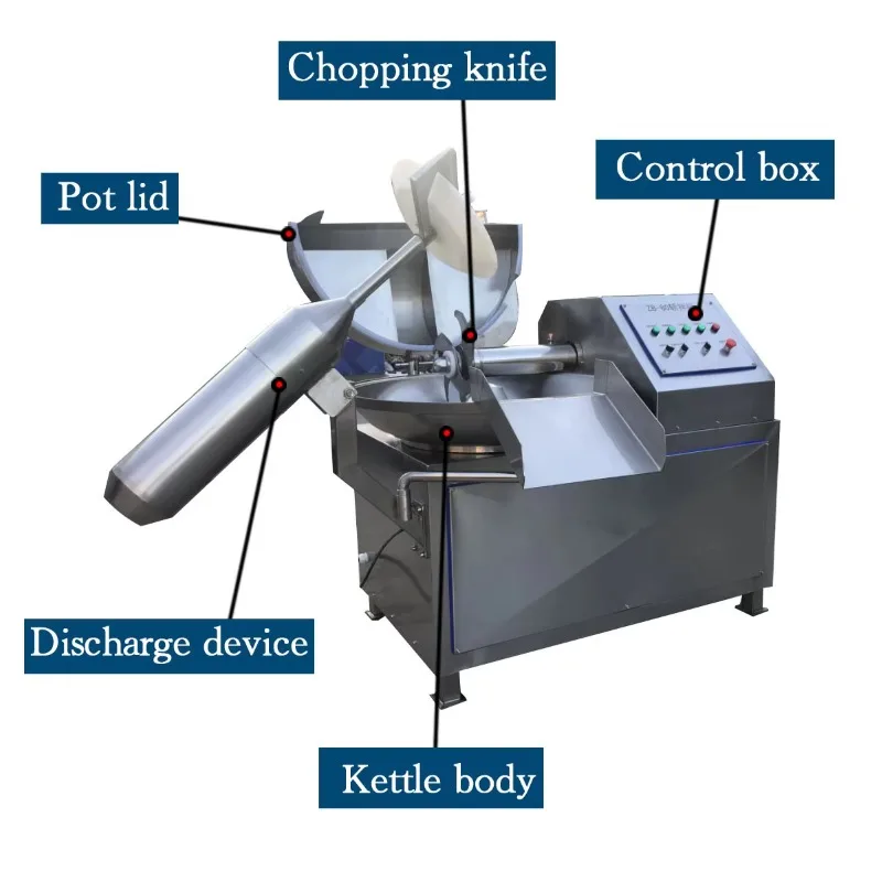Commercial Electric 40L 80L 125L  Chopped Sausage Meat Food Vegetable Chopper Bowl butchery meat cutting machine