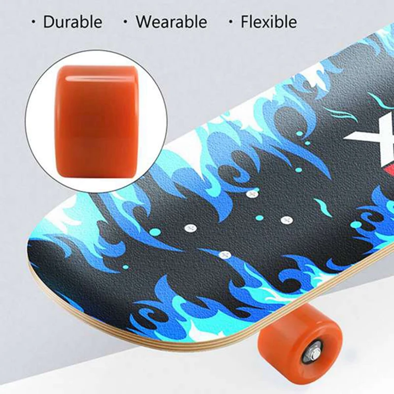 4 PCS Skateboard Wheels Elastic PU Wearable Flexible Durable 65X45 PU Skateboard Wheels Sports