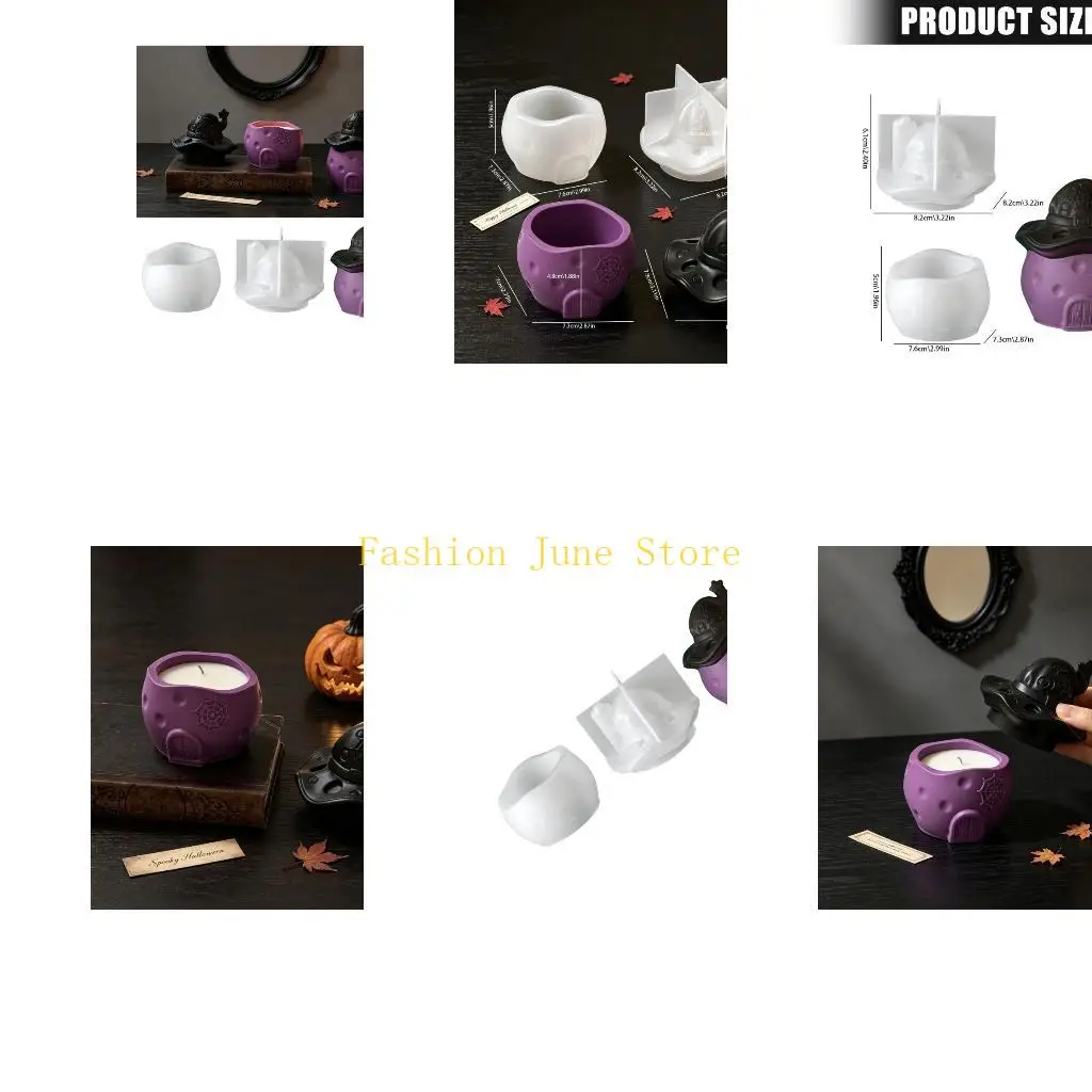 N5KA Halloween Silicone Lid Jar Mold for Home Styling and Cup Making