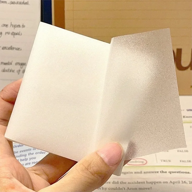 50 листов полупрозрачные матовые постеры, липкие блокноты для заметок, бумажные наклейки, блокнот, блокнот, канцелярские принадлежности, наклейка с сообщением