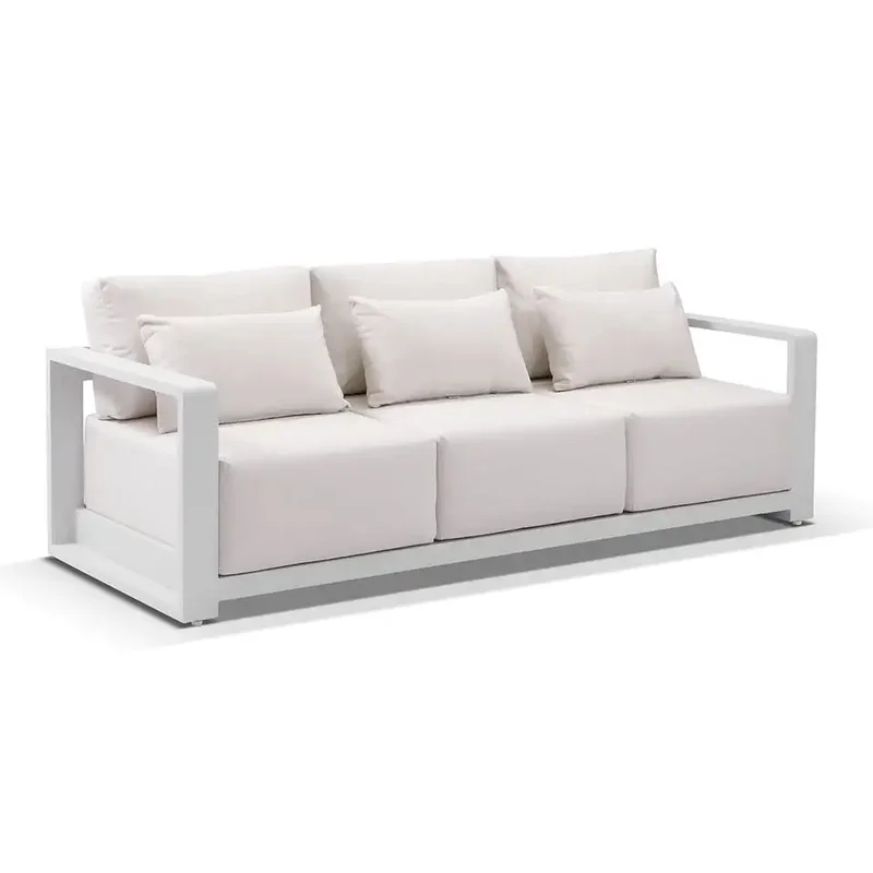 Outdoor Furniture Set Metal Garden Furniture 3+2+1 Outdoor Aluminium Lounge with Coffee Table