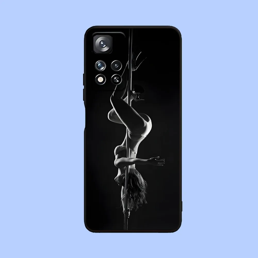 Pole Dance Dancing Fitness Phone Case For Samsung Galaxy A13,A21s,A22,A31,A32,A52,A53,A71,A80,A91 Soft Black Cover