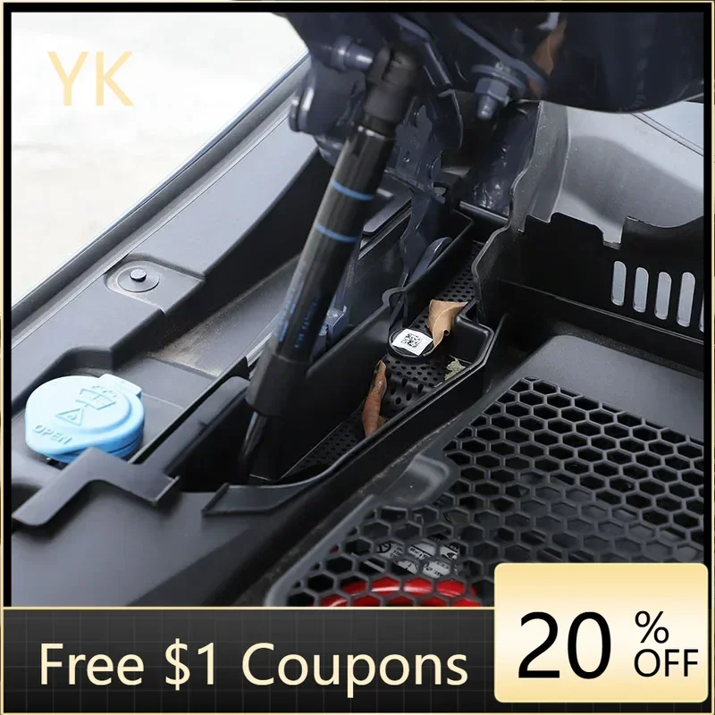 

Для BMW 5 серии G60 G61 G68 2024-2025 ABS черный автомобильный отсек для двигателя, резервуар для воды, антиблокирующая крышка, автомобильные аксессуары