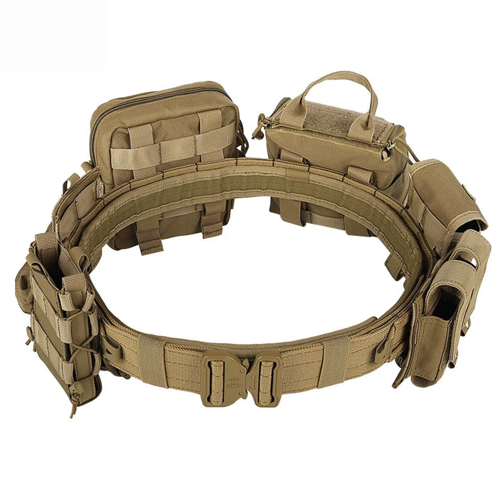 Tactical Belt Outdoor Patrol Multi functional Eight piece Set with Detachable and Adjustable Tactical Belt