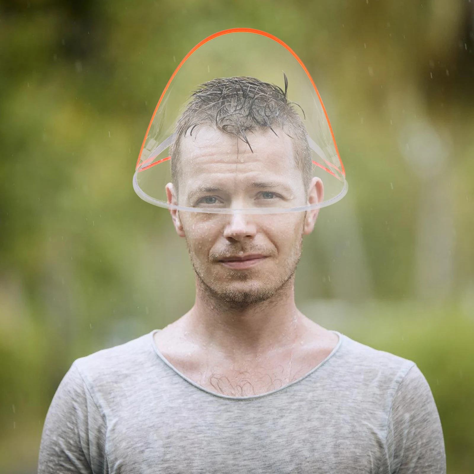 

Raincoat Hat Brim Transparent Cap Brim Rain Poncho Face Protector Raincoat Accessories Rain Protection Shield for Hood