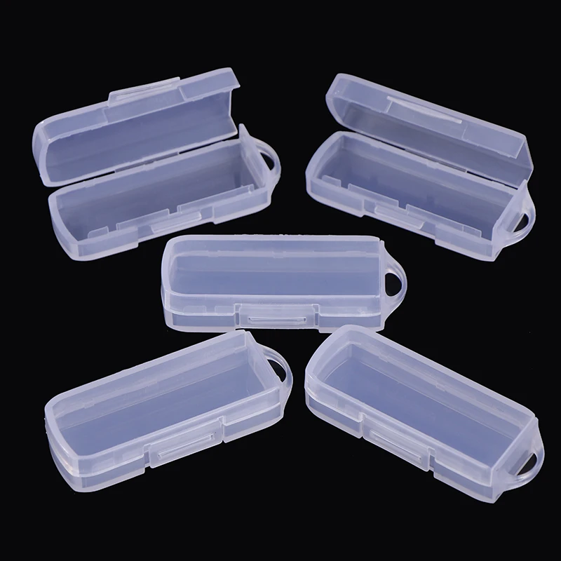 5Pcs/set PC USB Flash Drive Cases Storage Boxes With Lids For OTG Rotating Drives Home Organization Storage Bins