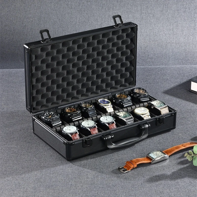 Nueva Caja de Almacenamiento Portátil con Cerradura, Maleta de Viaje, Caja de Relojes de Lujo, Organizador Personalizado, Caja de Exhibición, Estuche de Almacenamiento para Relojes