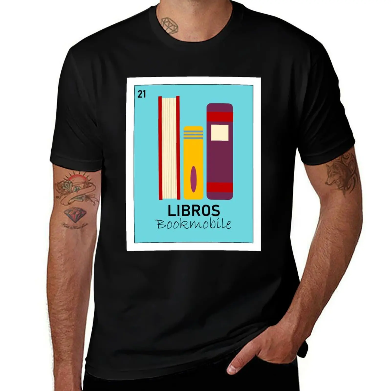 

Libros Bookmobile Logo T-Shirt t shirts for man graphic tees t shirts for man cotton soft cotton t shirt man T-Shirt