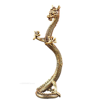 Brass Chinese Dragon Standing Ornaments Crafts Zodiac Dragon Statue Long Dragon Decoration Home Desktop Decorations