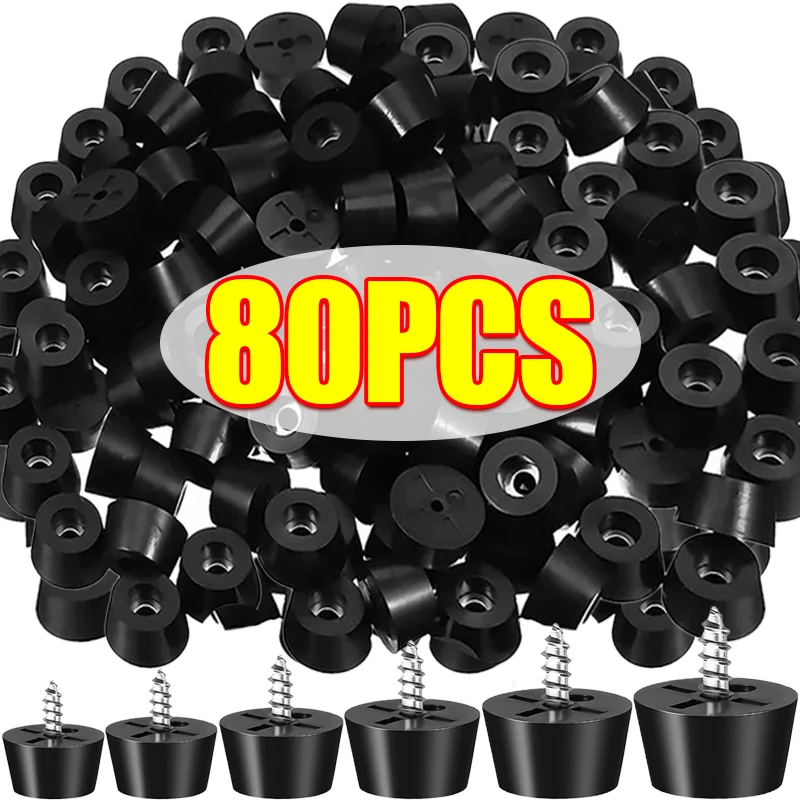 

80/8pcs Rubber Pads Floor Protectors Non-slip Cutting Board Furniture Bumper Gasket Table Chair Leg Cover Furniture Hardware Mat