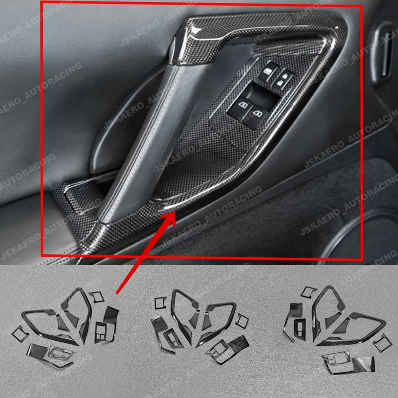 

For Nissan GTR R35 09-16 (LHD) Interior Door Handle Trim Stick Sets Carbon Fiber