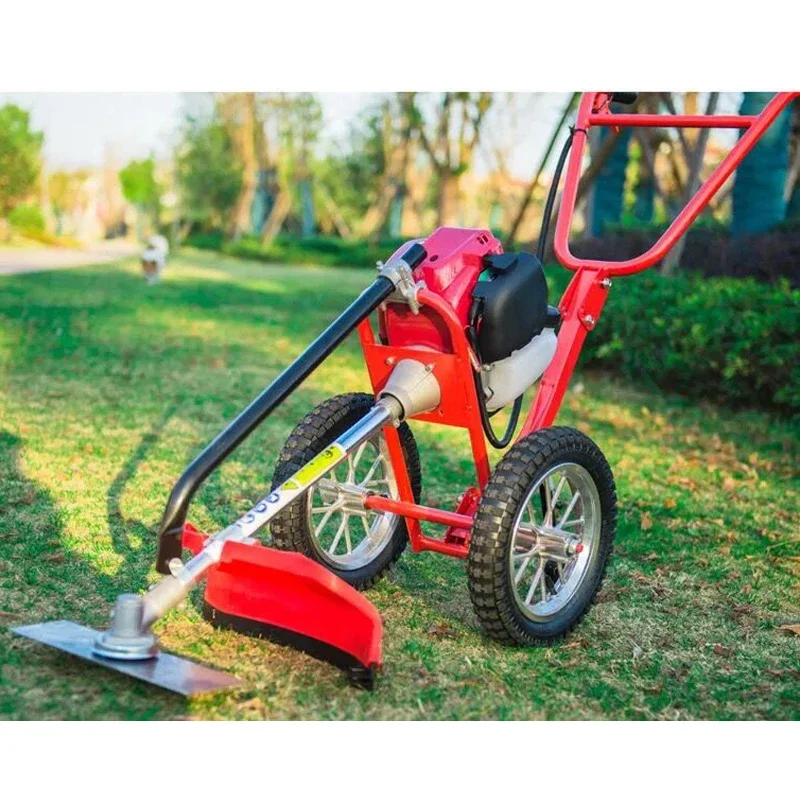 Portable Weeding Machine Hand-push Weeder Grass Trimmer Tiller CS-160 2-stroke 52CC Host with Weeding Wheel 1.9KW 2.5 Horsepower