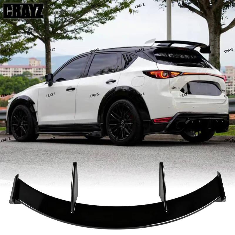 لمازدا CX-5 CX5 2018 2019 2020 2021 2023 2024 2025 سقف خلفي سبويلر الجناح ألياف الكربون جذع الشفاه الجناح سبويلر سيارة GT التصميم