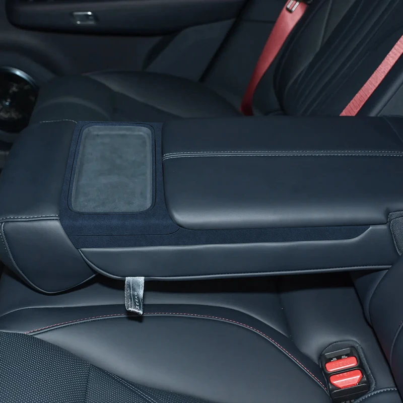 For ZEEKR 001 2026, 001 Max Ultra Car Back Row Rear Armrest Panel Metal Trim Strip Alcan tara Suede Car Modification Accessories