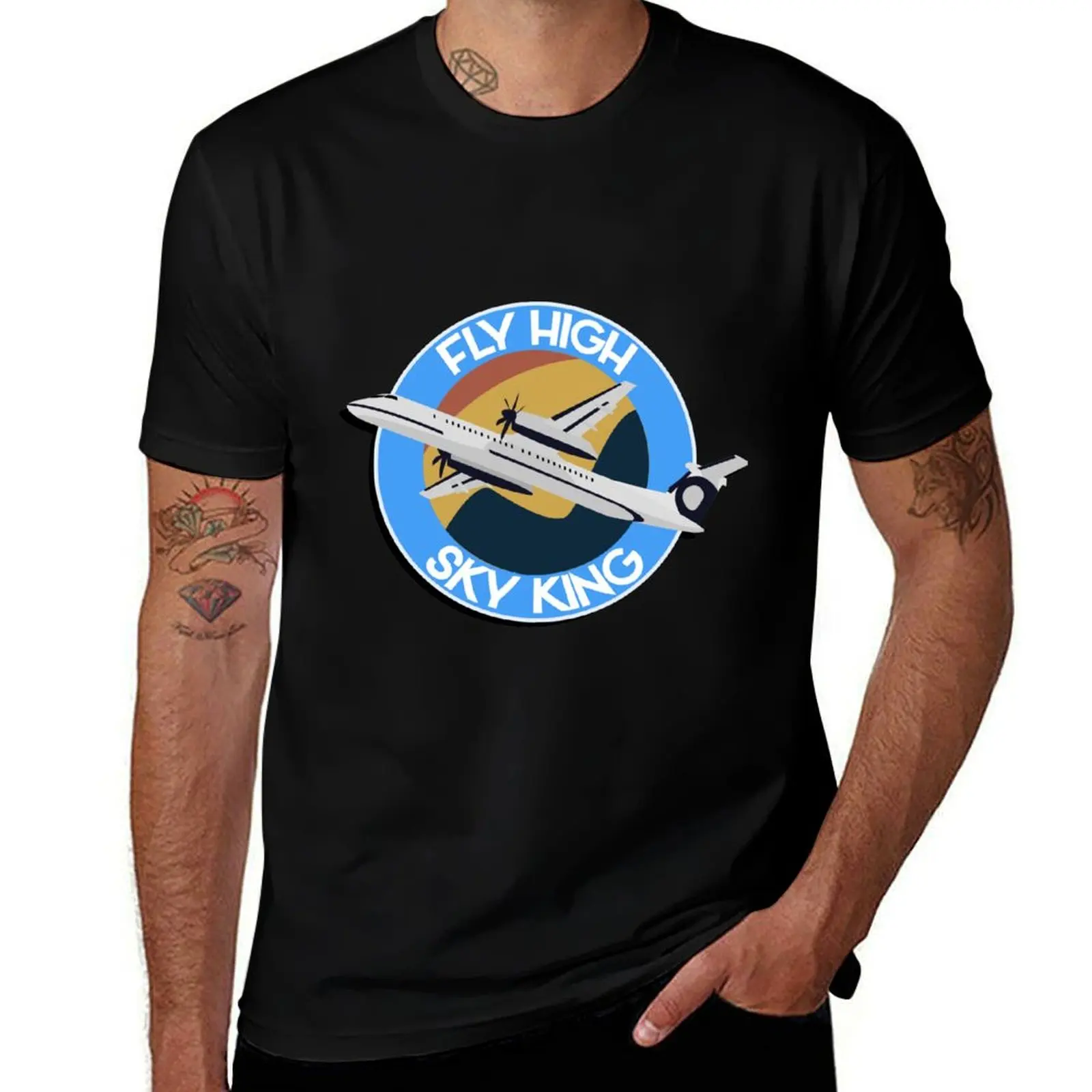 Fly High, Sky King T-Shirt Daily Wear Plain Short Sleeve Shirt T-Shirt