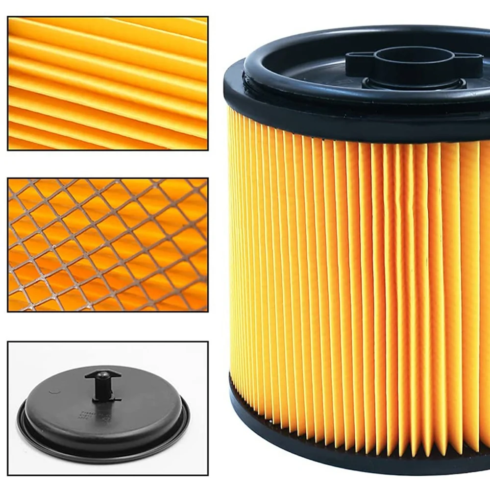 【POPULAR PICK】2Pcs Replacement Filter For Vacmaster Cartridge Filter &Retainer,For Vacmaster 5 To 16 Gallon Wet And Dry Vacuum C