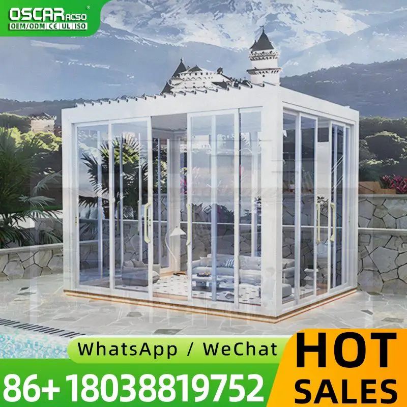 Bioclimatic Pergola with Motorized LED Blinds Waterproof EcoFriendly Custom Sizes for US Balcony Outdoor Patio pergola