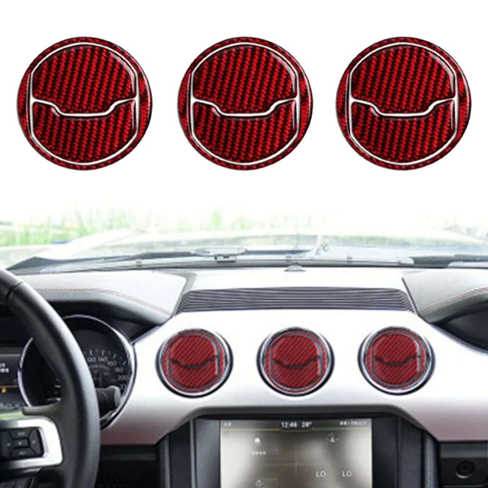 حماية السيارة من ألياف الكربون غطاء فتحة التهوية غطاء منفذ فتحة التهوية يمنع الخدوش ديكور فريد من نوعه طلاء إيبوكسي