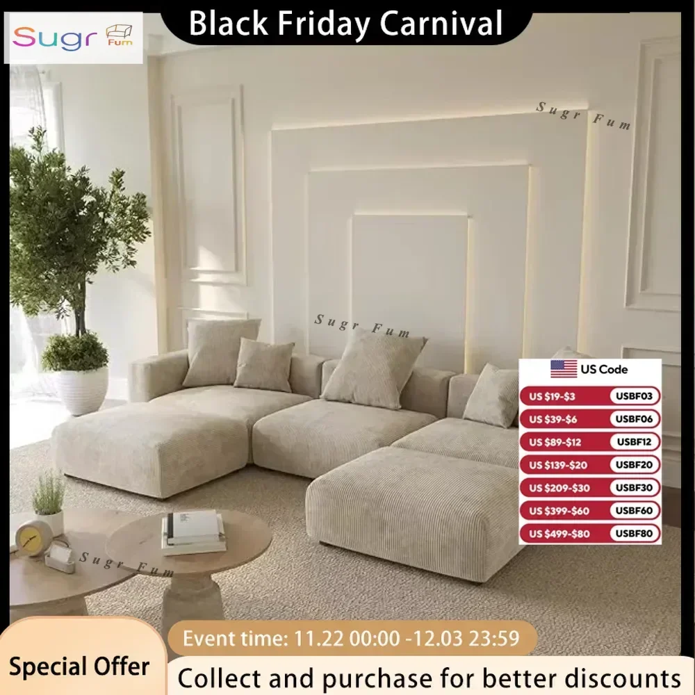 

Modular U Shaped 5 Seater Sofa Couch with