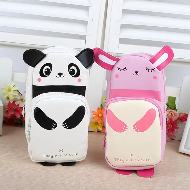 Animal Pencil Cases Panda Kawaii School Bags Pencilcase Estuches Para Lapices Box Fourniture Scolaire Papelaria Criativa Etui