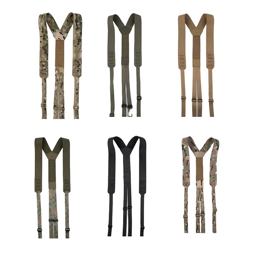 Tactical Molle Shoulder Strap Heavy Duty Waist Belt Y-Type Suspenders Waist Seal Strap Braces Function Harness