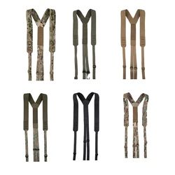 Tactical Molle Shoulder Strap Heavy Duty Waist Belt Y-Type Suspenders Waist Seal Strap Braces Function Harness