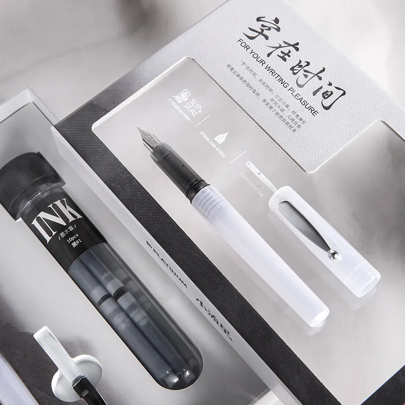 

Japanese Platinum Premium Fountain Pen Gift Box 0.38mm F Nib Smooth Writing for Students & Professionals School Supplies