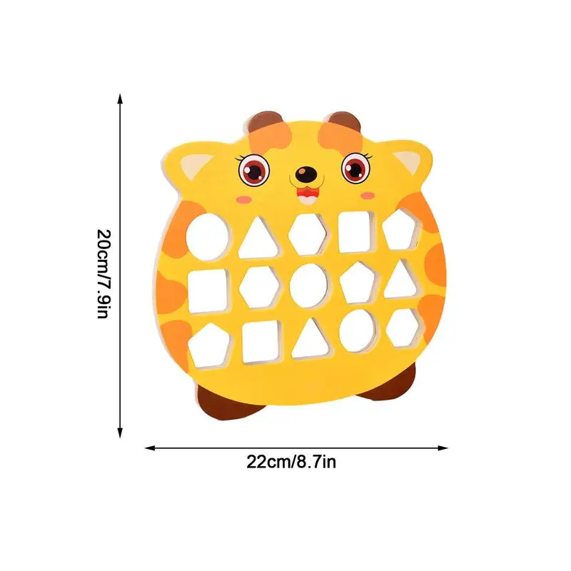 Vormsorteerspeelgoed Schattig matchend spel Dubbel spel Veilig sorteerspeelgoed Houten vormsorteerder Educatief speelgoed Grappig voor kleurcognitie