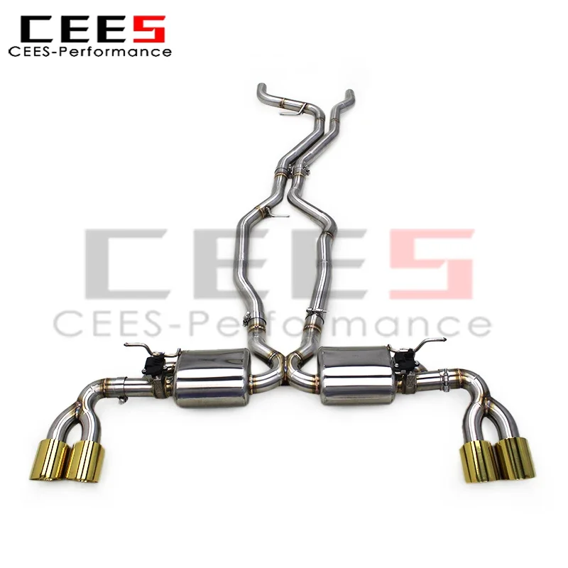 CEES Catback Exhaust System Assembly for Porsche Cayenne S 958 958.1 3.0T 2011-2017 Stainless Steel Tuning Exhaust Pipe