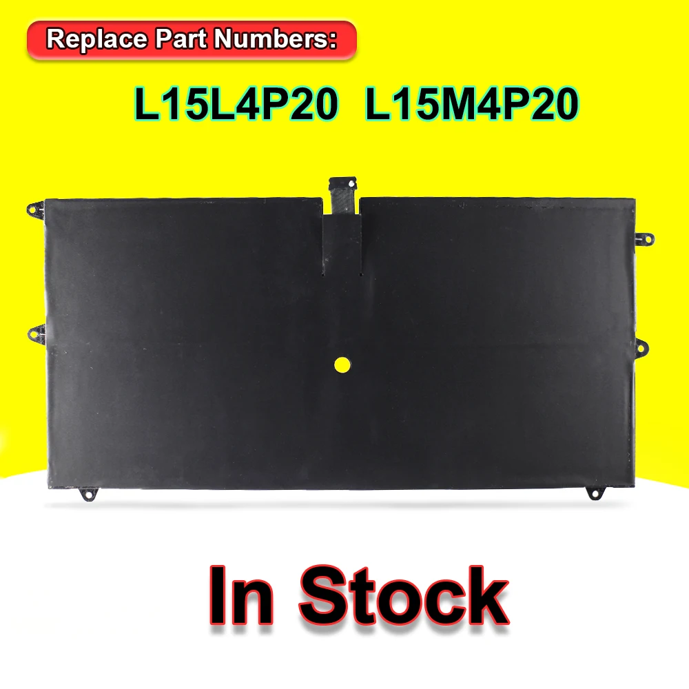 L15M4P20 Laptop Battery For Lenovo Yoga 900S-12 900S-12ISK Yoga 4S Series L15L4P20 7.7V 53Wh 6950mAh With Tracking Number