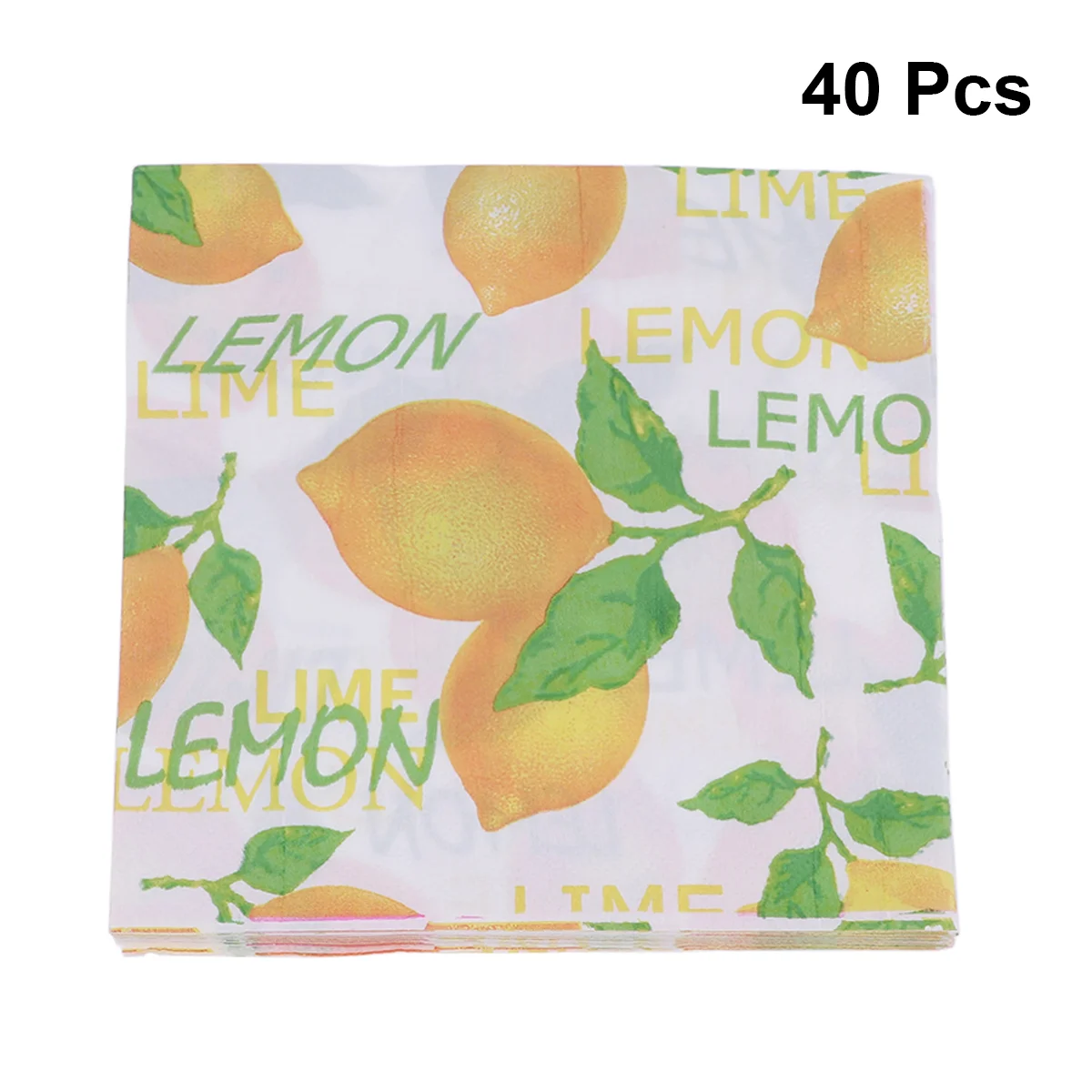 40Pcs Paper Luncheon Napkins Lemon Printed Disposable Tissue Napkin for Birthday Dinner Party Favors Supplies