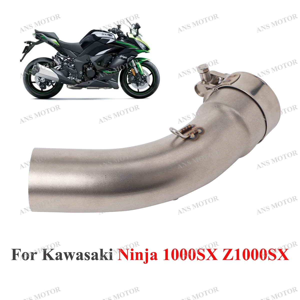 

Slip On For Kawasaki Ninja 1000SX Z1000SX 2021 - 2024 Escape Motocycle Exhaust 51MM Middle Link Pipe Z1000SX Exhaust Stainless