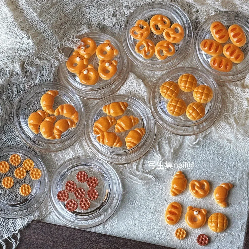 

Korean Style Baking Series Simulated Croissant Nail Art Jewelry Nails Accessories