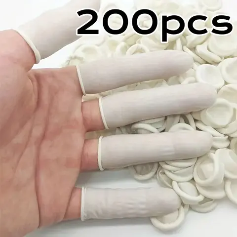 20/200pc protetor de dedo de borracha cobre resistente ao desgaste altamente elástico antiderrapante berços de dedo de látex para eletrônica médica protec