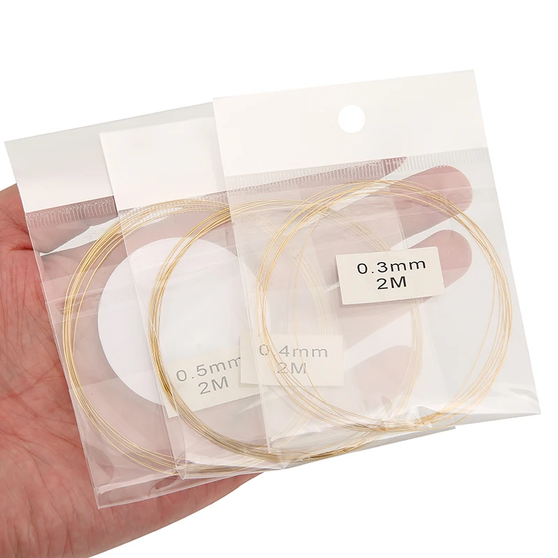 2meters Never Fade Stainless Steel Beading Wire Necklace Line Thread Cord 0.3 0.4 0.5 mm Strong Bracelet String Jewelry Making