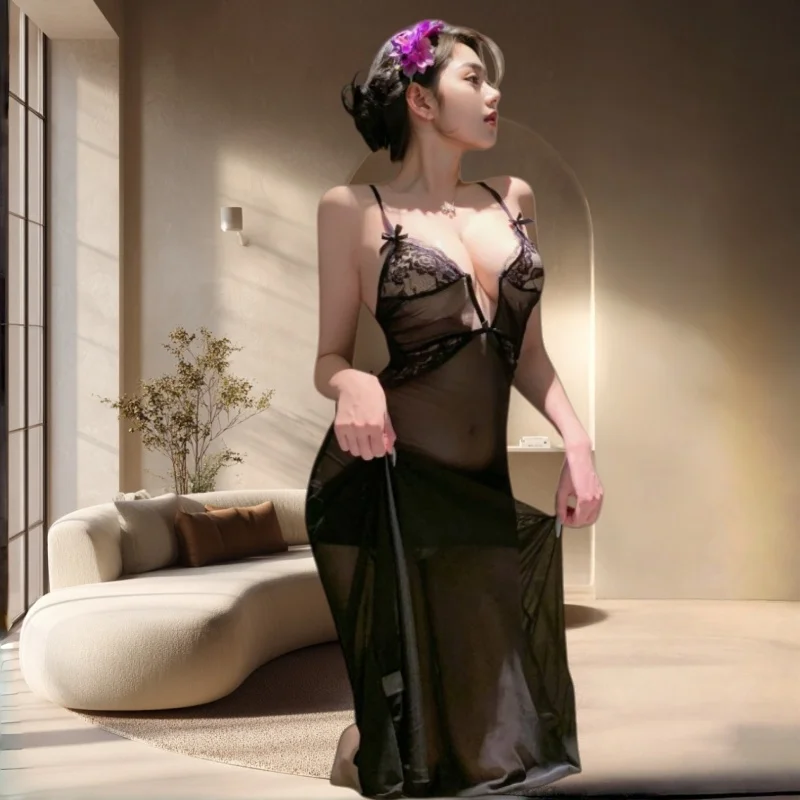 المرأة في نهاية المطاف مثير ثوب النوم يمزح مجموعة الملابس الداخلية الساخنة لعب الأدوار وإغراء حجم واحد هدية عيد ميلاد لا حبل الجر